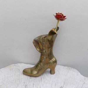 Vintage Victorian Brass Boot